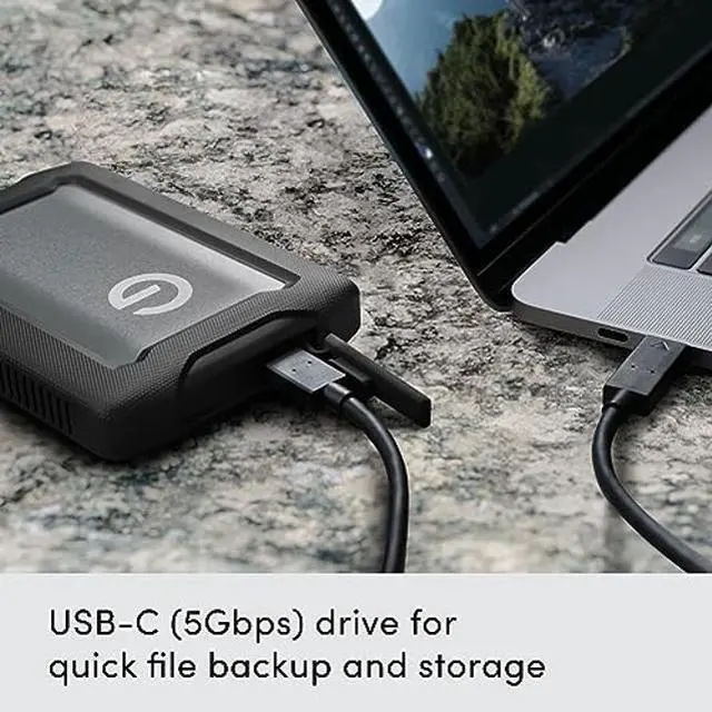 Alt view image 2 of 5 - SanDisk Professional 1TB G-Drive ArmorATD - Rugged, Durable Portable External Hard Drive HDD, USB-C, USB 3.2 Gen 1 - SDPH81G-001T-GBA1D