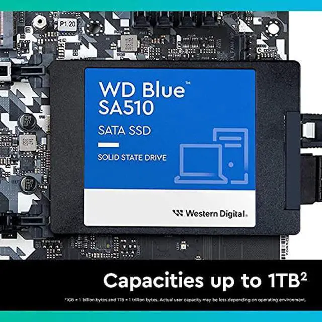 Alt view image 4 of 5 - WD Blue 1TB 3D NAND SATA III 2.5" Internal SSD