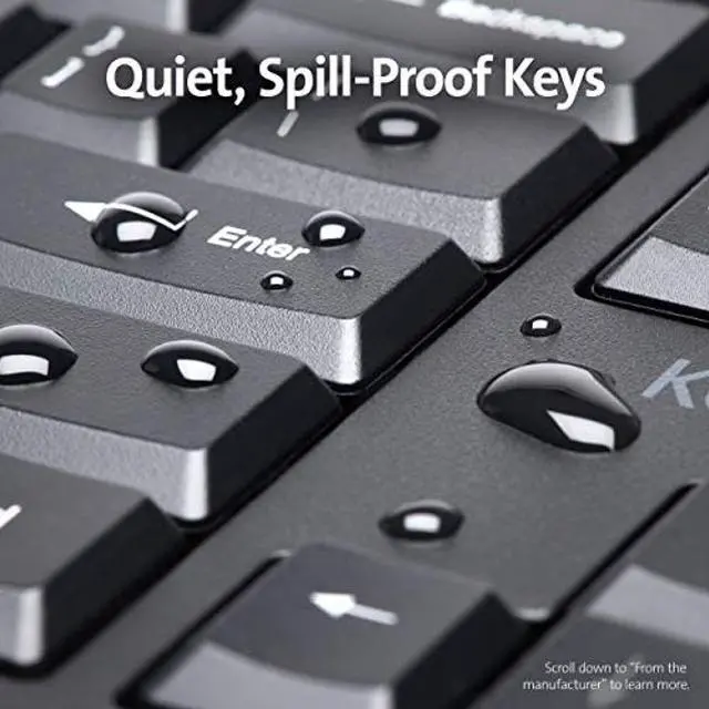 Alt view image 5 of 5 - Kensington Pro Fit Ergonomic Wireless Keyboard and Mouse - Black (K75406US)