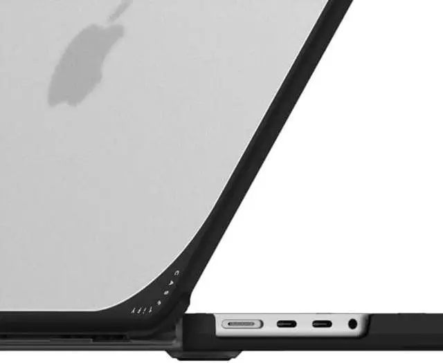 Alt view image 2 of 3 - CASETiFY Bounce MacBook Pro 14" (2021/2023) Case [Enhanced Protective Corner Design/Ventilation Cutouts/Anti-Slip Grip] - Groovy Clear - Clear Black