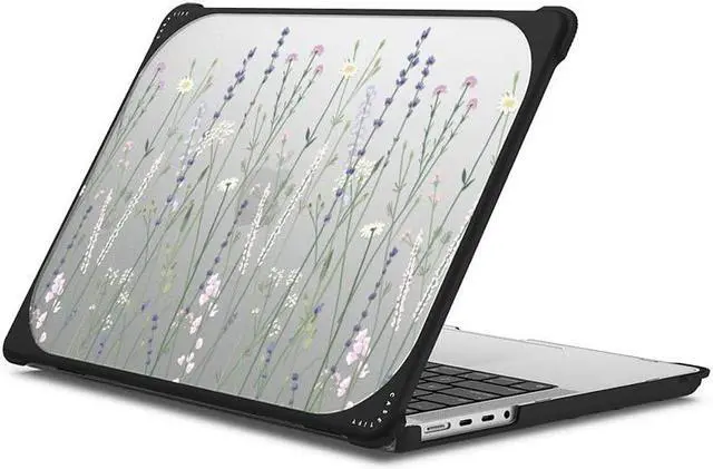 Main image of CASETiFY Bounce MacBook Pro 14" (2021/2023) Case [Enhanced Protective Corner Design/Ventilation Cutouts/Anti-Slip Grip] - Gigi Garden Florals - MacBook - Clear Black