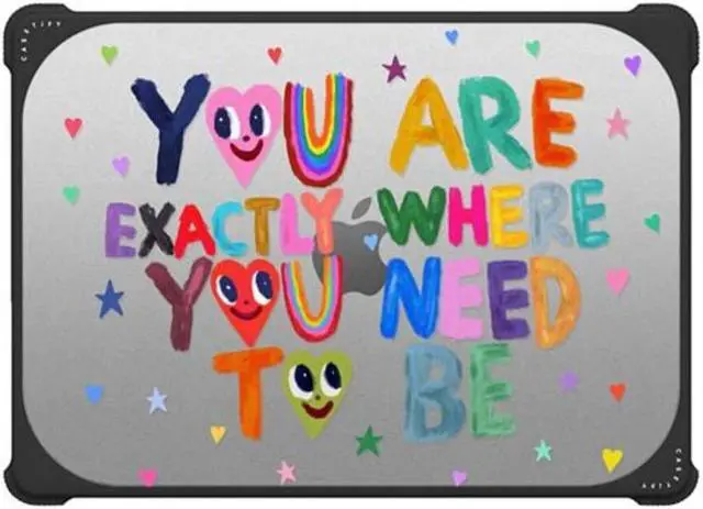 Alt view image 2 of 4 - CASETiFY Bounce MacBook Pro 14" (2021/2023) Case [Enhanced Protective Corner Design/Ventilation Cutouts/Anti-Slip Grip] - You are Exactly Where You Need to Be - Clear Black