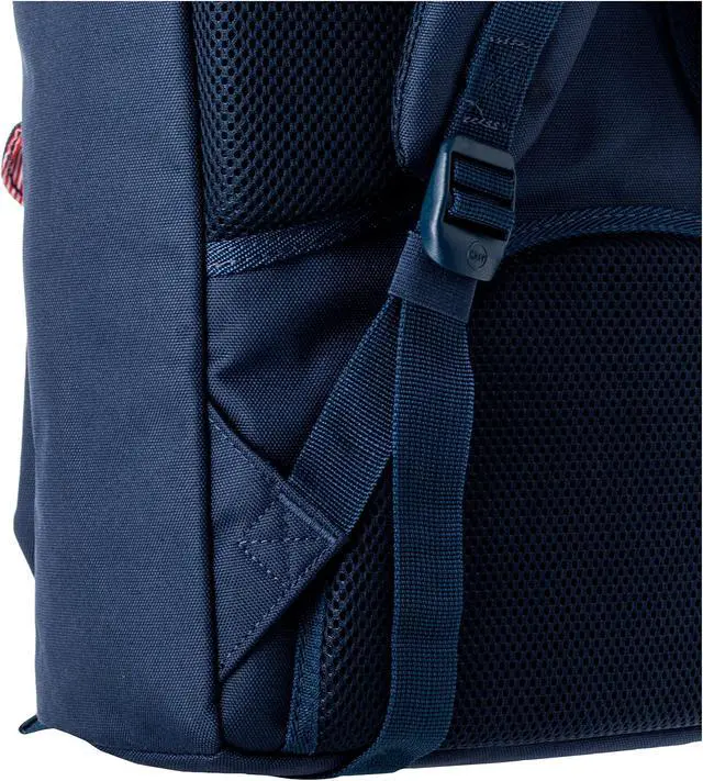 Alt view image 3 of 4 - Herschel Little America Laptop Backpack, Navy/Tan Synthetic Leather, Mid-Volume 17.0L