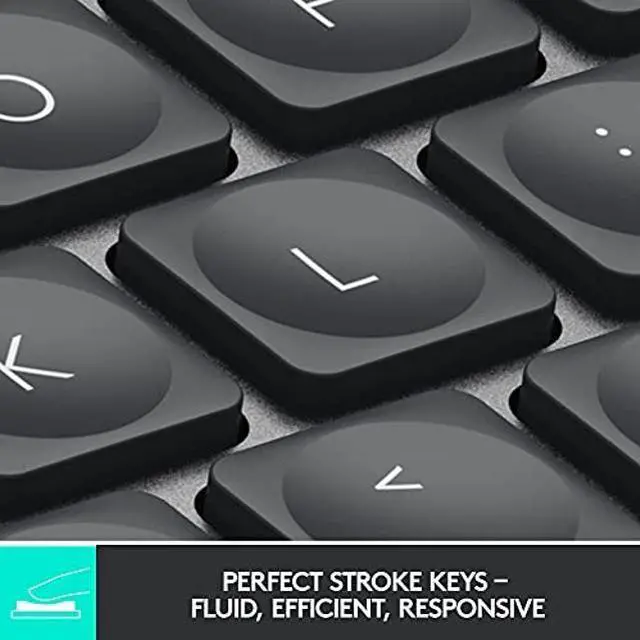 Alt view image 2 of 4 - Logitech MX Keys Mini Minimalist Wireless Illuminated Keyboard, Compact, Bluetooth, USB-C, for Apple macOS, iOS, Windows, Linux, Android - Graphite - With Free Adobe Creative Cloud Subscription