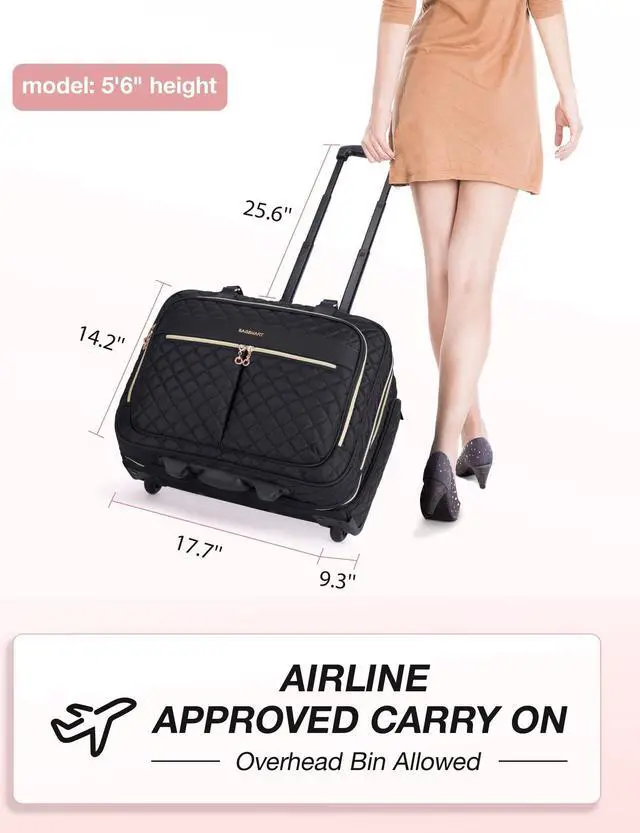 Alt view image 5 of 5 - BAGSMART Rolling Laptop Bag Women, Briefcase for 17.3 Inch with Wheels Computer Case Work Travel Business