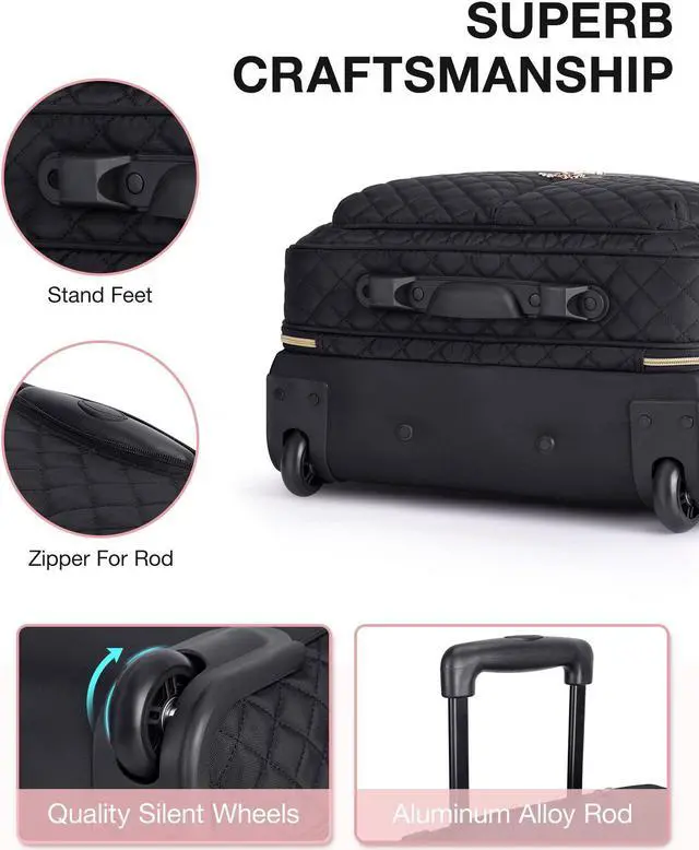 Alt view image 3 of 5 - BAGSMART Rolling Laptop Bag Women, Briefcase for 17.3 Inch with Wheels Computer Case Work Travel Business