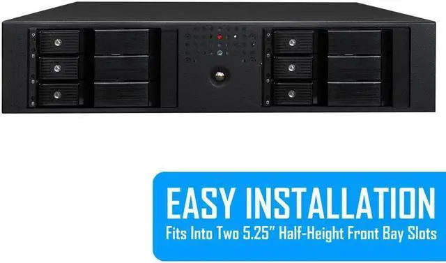 Alt view image 2 of 5 - Kingwin Hard Drive Enclosure for Computer PC Case Internal 3 Bay Hot Swap for 3.5" HDD SSD, SATA Backplane Aluminum Trayless Mobile Rack, Support SATA I/II/III & SAS I/II 6 Gbps Performance