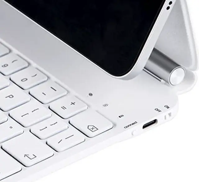 Alt view image 4 of 4 - mobee Combo Touch iPad Air (5th & 4th Gen 2020, 2022) Keyboard Case with Trackpad, Slim Sturdy Smart Folio Touchpad, Strong Magnetic Case for iPad Pro 11 (3th & 2nd Gen) - White