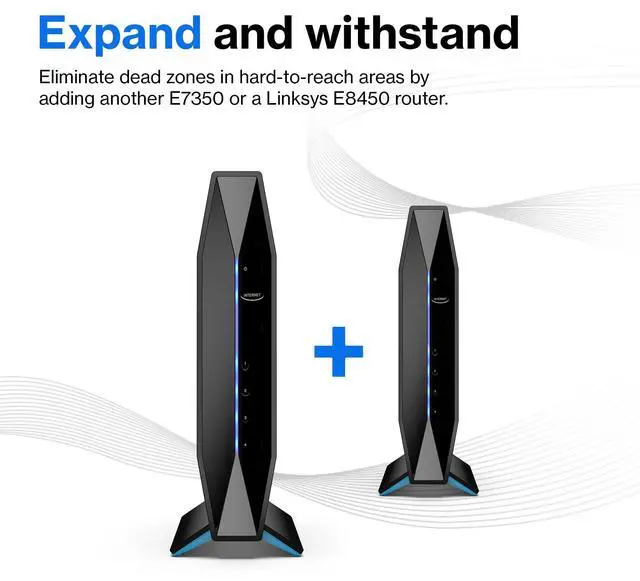 Alt view image 4 of 5 - Linksys AX1800 Wi-Fi 6 Router Home Networking, Dual Band Wireless AX Gigabit WiFi Router, Speeds up to 1.8 Gbps and coverage 1,500 sq ft, Parental Controls, maximum 20 devices (E7350)