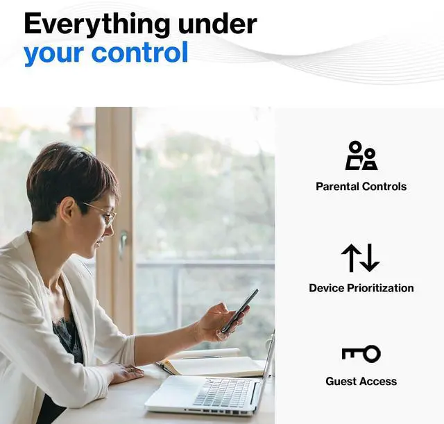 Alt view image 5 of 5 - Linksys AX1800 Wi-Fi 6 Router Home Networking, Dual Band Wireless AX Gigabit WiFi Router, Speeds up to 1.8 Gbps and coverage 1,500 sq ft, Parental Controls, maximum 20 devices (E7350)