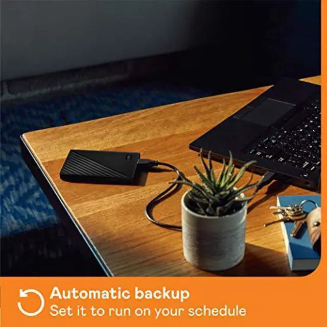 Alt view image 3 of 5 - Western Digital 4TB My Passport Portable External Hard Drive with backup software and password protection, Black - WDBPKJ0040BBK-WESN