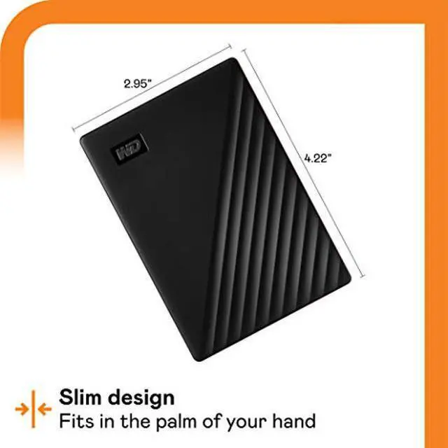 Alt view image 2 of 5 - Western Digital 4TB My Passport Portable External Hard Drive with backup software and password protection, Black - WDBPKJ0040BBK-WESN