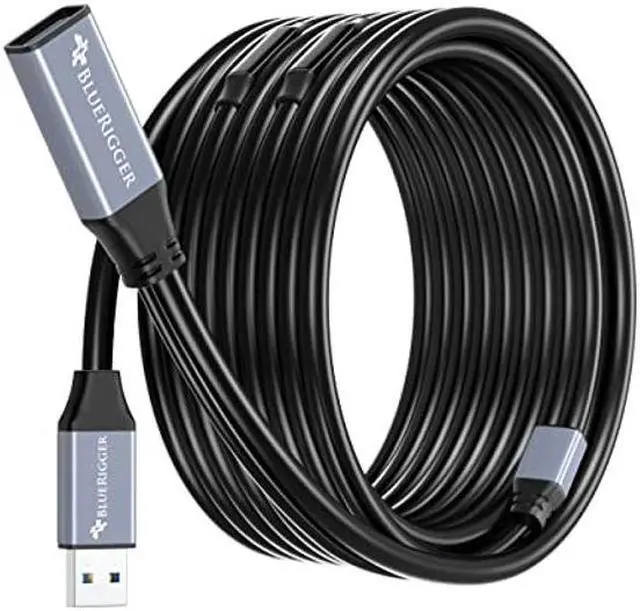 Main image of BlueRigger USB 3.0 Extension Cable (75FT, Active, 5 Gbps, In-Wall CL3 Rated, Type A Male to Female Adapter Cord) - Long USB Repeater Extender for VR Headset, Printer, Hard Drive, Keyboard, Mouse, Xbox