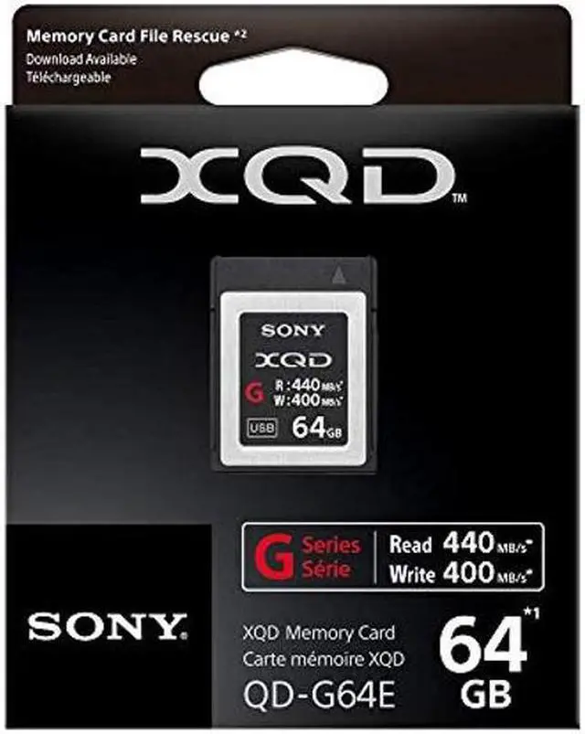 Alt view image 2 of 2 - Sony Professional XQD G Series 64GB  Memory Card (QDG64E/J)