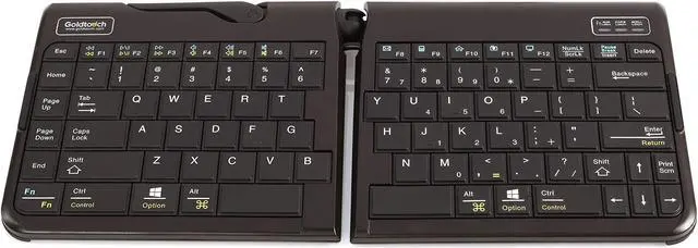 Main image of Goldtouch GTP-0044 Go!2 Mobile Keyboard, Portable Foldable Travel Keyboard with USB , Black