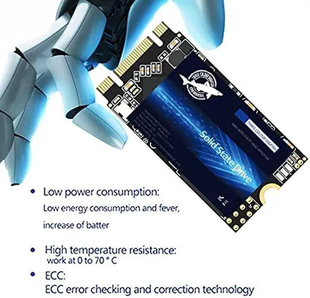 Alt view image 3 of 5 - Dogfish M.2 2242 SSD 1TB 3D NAND QLC SATA III 6 Gb/s, Internal Solid State Drive - Compatible with Desktop PC Laptop (M.2 2242 1TB)