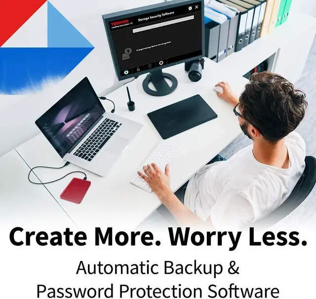 Alt view image 3 of 5 - Toshiba Canvio Advance 4TB Portable External Hard Drive USB 3.0, Black - HDTCA40XK3CA
