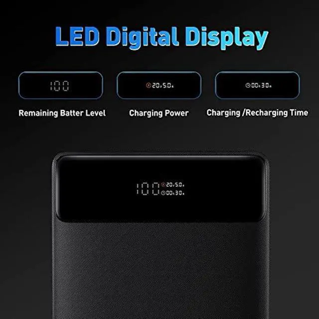 Alt view image 4 of 5 - Baseus Laptop Power Bank, 100W Blade USB C Portable Laptop Charger, Super Fast Charging 20000mAh Slim Battery Pack for Laptop, MacBook Air, Dell, IPad, HP, iPhone, Samsung Galaxy, Switch and More