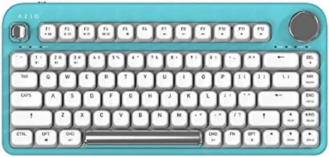 Main image of Azio IZO Wireless BT5/USB PC & Mac Mechanical Keyboard, Pre-Lubed Red Switches, Mint Daisy (IK409)
