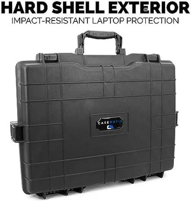 Alt view image 2 of 5 - CASEMATIX Waterproof Laptop Hard Case for 15-17 inch Gaming Laptops and Accessories - Heavy Duty Hard Laptop Case Compatible with 15.6 and 17.3 inch Gaming Laptops and Gaming Laptop Accessories