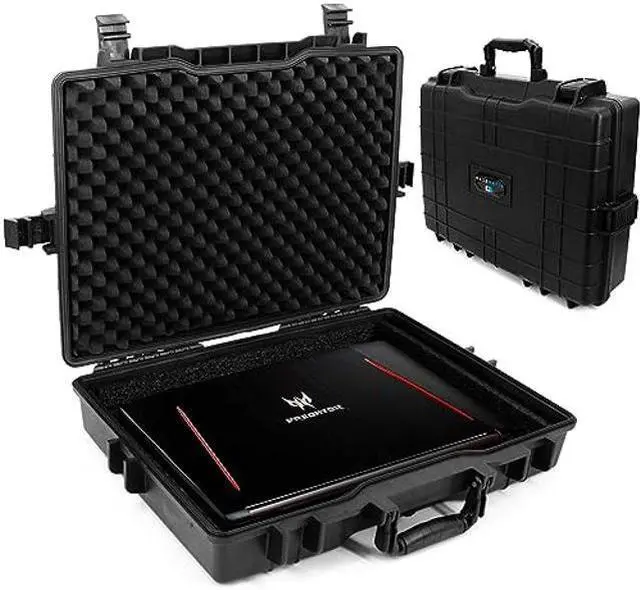 Main image of CASEMATIX Waterproof Laptop Hard Case for 15-17 inch Gaming Laptops and Accessories - Heavy Duty Hard Laptop Case Compatible with 15.6 and 17.3 inch Gaming Laptops and Gaming Laptop Accessories