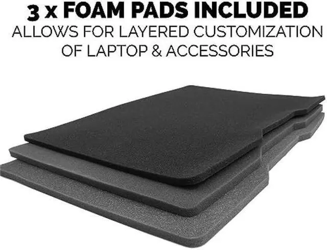 Alt view image 5 of 5 - CASEMATIX Waterproof Laptop Hard Case for 15-17 inch Gaming Laptops and Accessories - Heavy Duty Hard Laptop Case Compatible with 15.6 and 17.3 inch Gaming Laptops and Gaming Laptop Accessories