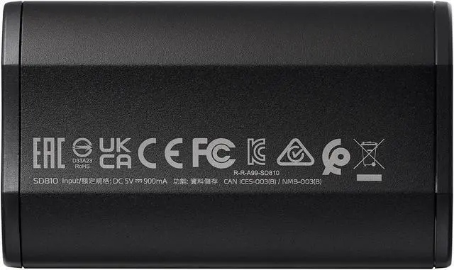 Alt view image 2 of 5 - ADATA SD810 1000G Portable SSD - IP68 Water Resistance Up to 2000 MB/s USB 3.2 Gen 2 USB-C External Solid State Drive - Black for iPhone 15Pro/Max, Android (SD810-1000G-CBK)