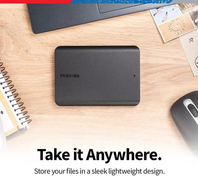 Alt view image 4 of 5 - Toshiba Canvio Basics 4TB Portable External Hard Drive USB 3.0, Black - HDTB540XK3CA