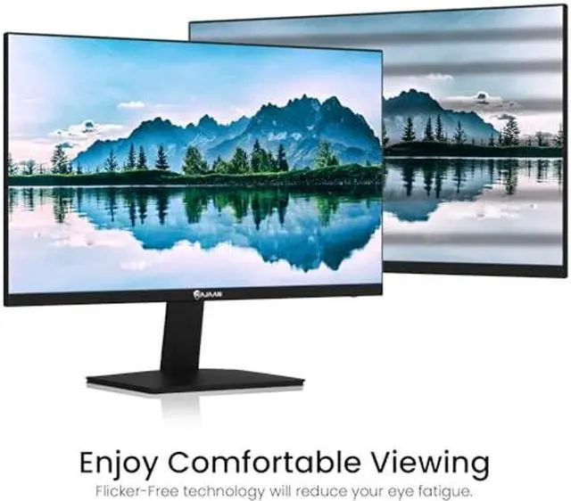 Alt view image 3 of 5 - HAJAAN 24" FHD(1920 x1080) IPS Desktop Monitor, 75Hz Refresh Rate with Ultra Thin Bazel, Best for Office & Home, HDMI, VGA Ports | Monitor for PC, Wall Mountable, Black (S2424i)- New