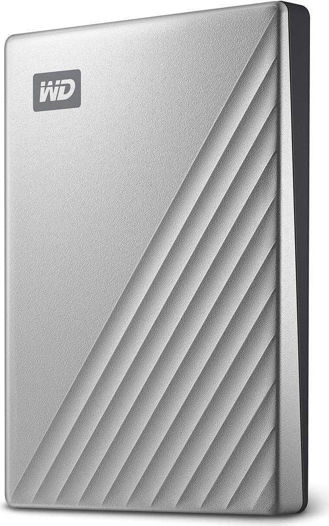Alt view image 2 of 5 - Western Digital 2TB My Passport Ultra for Mac Silver Portable External Hard Drive HDD, USB-C and USB 3.1 Compatible - WDBPMV0040BSL-WESN