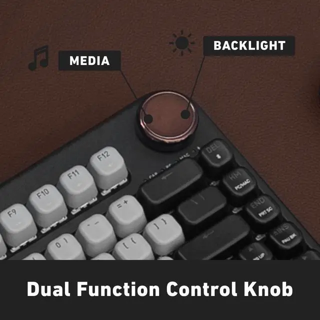 Alt view image 4 of 5 - Azio IZO Wireless BT5/USB PC & Mac Mechanical Keyboard, Pre-Lubed Red Switches, Black Willow (IK404)