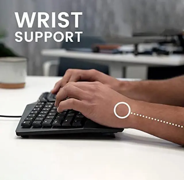 Alt view image 4 of 5 - Perixx PERIBOARD-535BR Wired Ergonomic Mechanical Split Keyboard - Low-Profile Brown Tactile Switches - Programmable Feature with Macro Keys - Compatible with Windows and Mac OS X - US English, Black