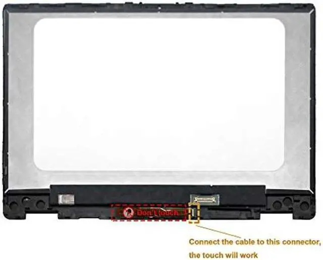Alt view image 4 of 5 - LCDOLED Replacement for HP Pavilion x360 m 14m-dh0xxx 14m-dh1xxx 14m-dh0001dx 14m-dh0003dx 14m-dh1001dx 14m-dh1003dx FullHD 1920x1080 IPS LCD Panel Touch Screen Digitizer Assembly Bezel with Board