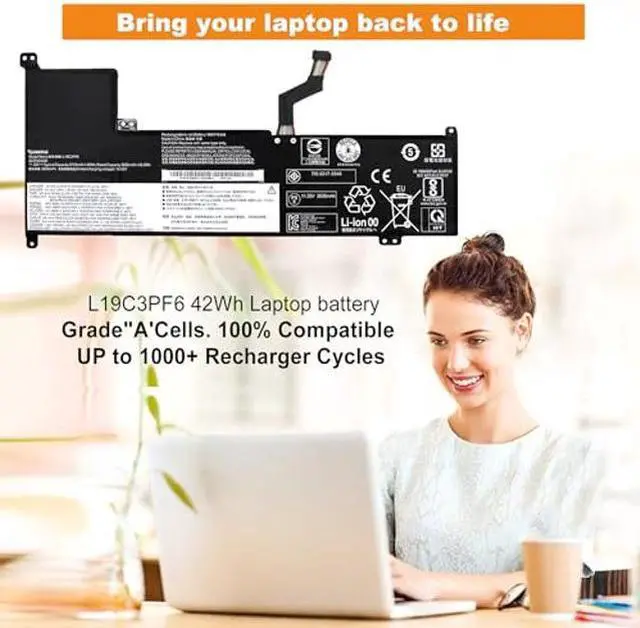 Alt view image 2 of 4 - BOWEIRUI L19C3PF6 L19L3PF4 Laptop Battery for Lenovo IdeaPad 3-17ADA05 3-17ARE05 3-17IIL05 3-17IML05 S350 V17-IIL Series 5B10W89838 SB10W89845 5B10W89839 SB10W89837 5B10W89835 11.25V 42Wh