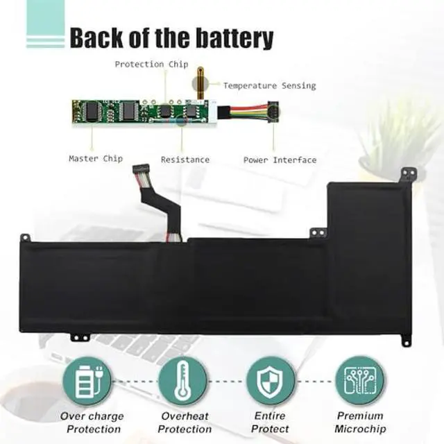Alt view image 4 of 4 - BOWEIRUI L19C3PF6 L19L3PF4 Laptop Battery for Lenovo IdeaPad 3-17ADA05 3-17ARE05 3-17IIL05 3-17IML05 S350 V17-IIL Series 5B10W89838 SB10W89845 5B10W89839 SB10W89837 5B10W89835 11.25V 42Wh