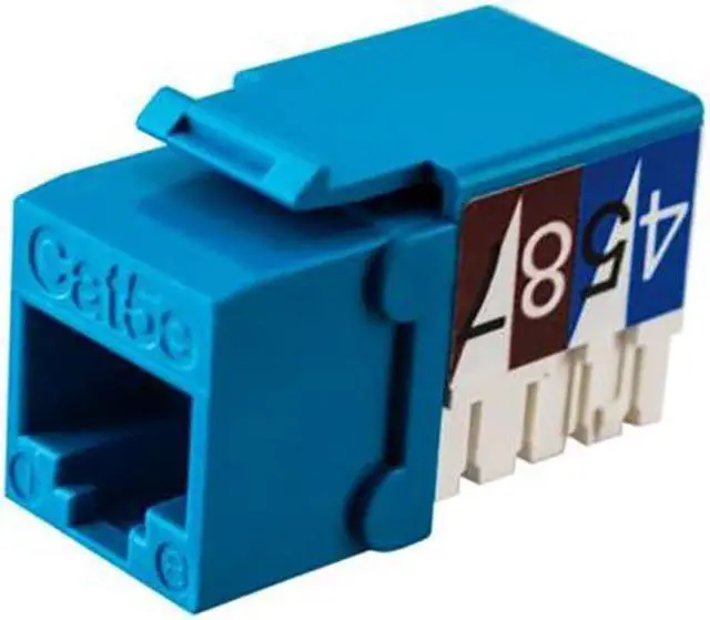 Alt view image 3 of 3 - Simply45 S45-3590BL Cat5e Unshielded 90 Degree Keystone Jack - Blue - 25-Pack - 810093722778