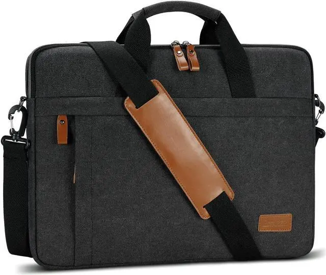 Alt view image 3 of 5 - ESTARER 17-17.3 Inch Water-resistance Canvas Computer Messenger Bag & 17-17.3 Inch Laptop Case for Men Water-resistant Canvas Computer Bag, Notebook Laptop Carrying Case