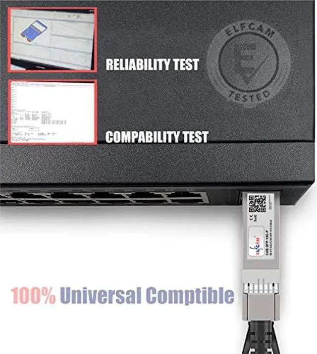 Alt view image 4 of 5 - Elfcam(r) - 30m/98.42ft Fiber Optic Cable OM3 SFP+ to SFP+ AOC 10Gbps, Compatible with SFP-10G-AOC, 30 Meters