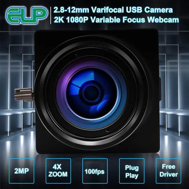 Alt view image 4 of 5 - 1080P USB Camera with Microphone Manual Zoom 2.8-12mm Webcam Variable Focus PC Camera H.264 Mini UVC USB2.0 USB with Camera for Computer Audio Video Close-up Camera Varifocal Lens Web Camera