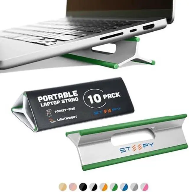 Main image of Steepy Adjustable Laptop Stand for Desk - 3 Heights Computer Stand for Laptop - Laptop Desk Stand - Laptop Riser for Desk - Portable Laptop Stand Adjustable - Laptop Stand for Desk Adjustable Height