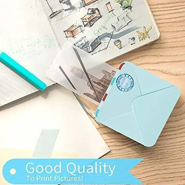 Alt view image 4 of 5 - Phomemo M02S Pocket Thermal Printer- Bluetooth Photo Printer with 3 Rolls Colorful Sticker Paper, Compatible with iOS + Android for Plan Journal, Study Notes, Art Creation, Work, Gift
