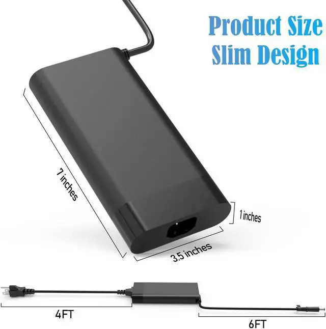 Alt view image 3 of 5 - Slim 230W AC Charger Adapter for HP Omen X 2S 15 HP Z2 Mini G4 HP Zbook 15 17 G1 G2 HP Thunderbolt Dock 230W G2 2UK38AA 925141-850 L58062-001 Omen 17-an000 17-AN013na Laptop Power Supply Cord