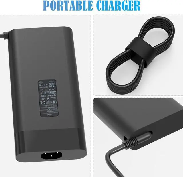 Alt view image 5 of 5 - Slim 230W AC Charger Adapter for HP Omen X 2S 15 HP Z2 Mini G4 HP Zbook 15 17 G1 G2 HP Thunderbolt Dock 230W G2 2UK38AA 925141-850 L58062-001 Omen 17-an000 17-AN013na Laptop Power Supply Cord