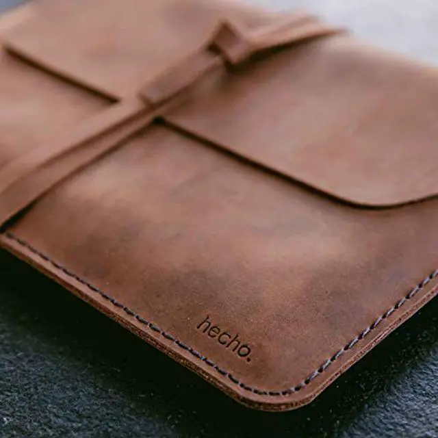 Alt view image 4 of 5 - hecho. Leather Case for iPad A16, Air 11" & Pro 11" with Pencil Holder - Slim, Durable & Ethical - Designer Sleeve for iPad Air 11 Inch, Handmade Cover for iPad Pro 11, Pouch & Bag - Pablo