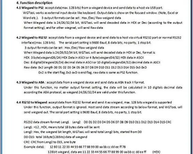 Alt view image 5 of 5 - Wiegand Converter Wiegand to USB Wiegand to Serial RS232/PS2/ABA/TTL, Serial to Wiegand Converter, Up to 128 Bits Wiegand Data, Android/Linux/Widows/iOS(Host with Serial)