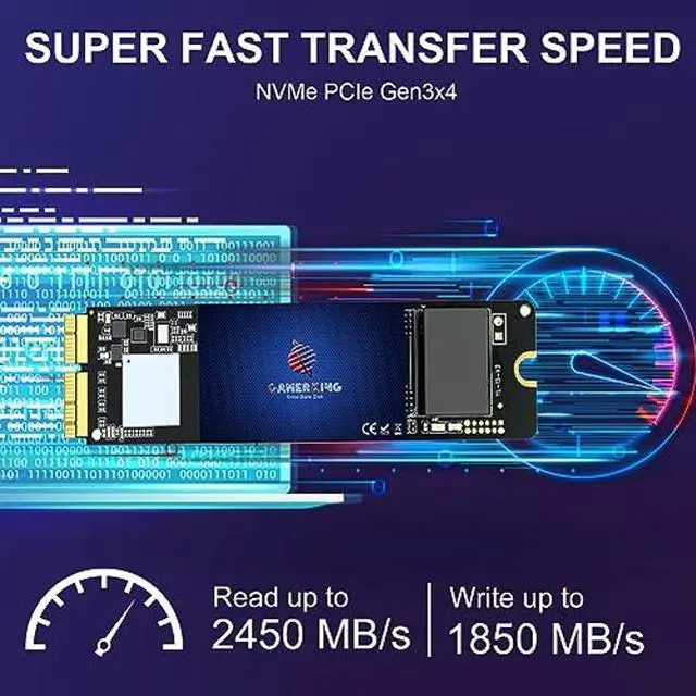 Alt view image 2 of 5 - GAMERKING [Original Interface] 512GB SSD for MacBook NVMe PCIe Gen3.0x4, 3D NAND TLC M.2 SSD, Designed for Apple MacBook Air A1465 A1466 2013-2017 / MacBook Pro A1398 A1502 Retina 2013-2015