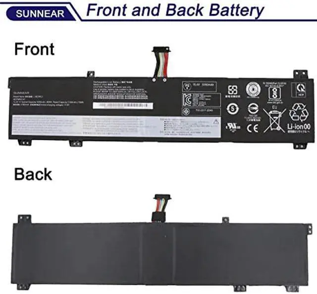 Alt view image 3 of 4 - SUNNEAR L19C4PC1 Laptop Battery Compatible with Legion 5P-15IMH05 Legion 5-15IMH05 5-15ARH05 Series L19C4PC0 5B10W86196 L19M4PC0 5B10W86195 L19M4PC1 5B10W86192 5B10W86194 15.4V 80Wh 5335mAh