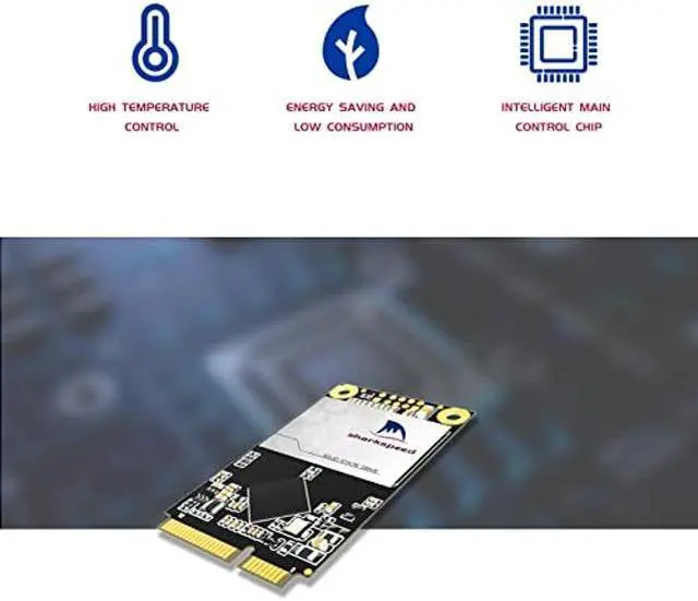 Alt view image 3 of 5 - mSATA SSD 1TB SHARKSPEED Plus Internal Mini SATA SSD Drive 3D NAND Solid State Drive for Mini PC Notebooks Tablets PC(mSATA 1TB)