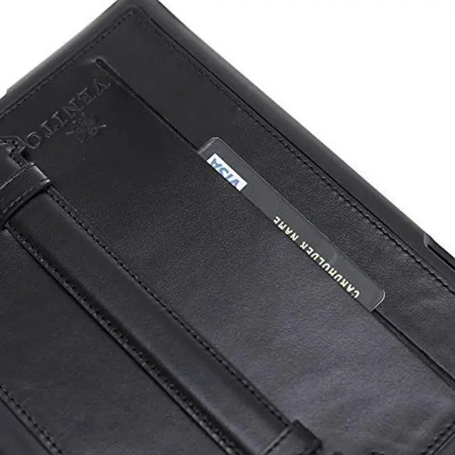 Alt view image 4 of 4 - Venito Lecce Leather Wallet Case Compatible with iPad Mini 5 (5th Generation), 2019 - Flex Handle Tablet Wallet - Rustic Black