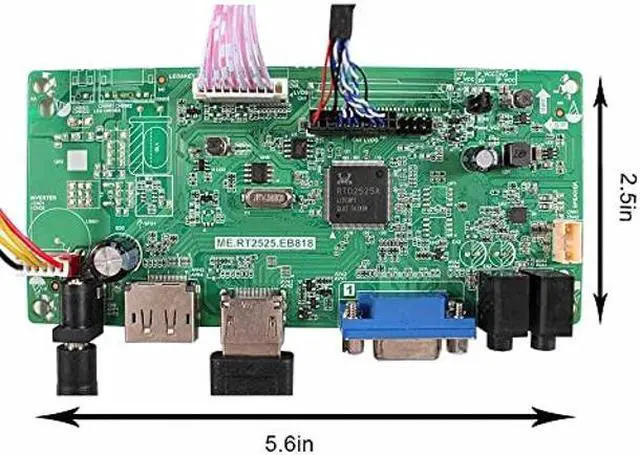 Alt view image 4 of 5 - FanyiTek 10.4 inch 800x600 4:3 TFT LCD Screen and HDMI DP VGA LVDs Controller Board, for Vide Gaming Display